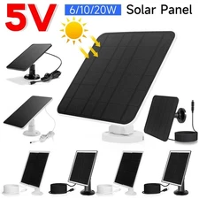 5W/5V Solar Panel For Outdoor Ring Spotlight Camera Security Cam Battery Charger
