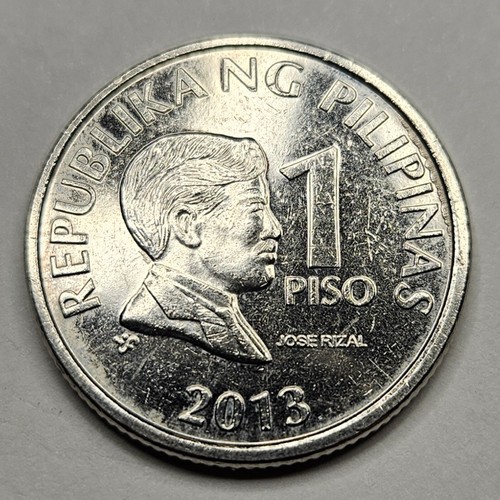 2013 Filippine 1 One Piso - Moneta Filippina - Acciaio Nichelato - World Coin  - Foto 1 di 2