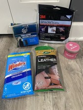 Lot Of Car Cleaning Supplies Leather & Windex...