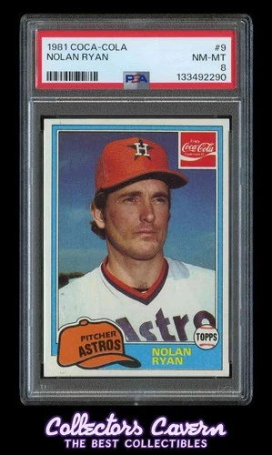 1981 Coca-Cola #9 Nolan Ryan PSA 8 (NM-MT)