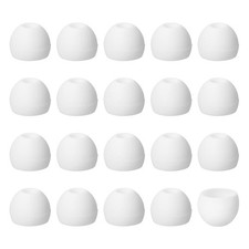 10Pair/20Pcs Silicone Earbud Tips Replacement IEM Earbud Covers, White M 