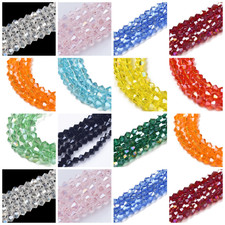 160 x Crystal Bicone Beads 4mm