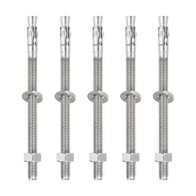 5pcs 1/2''x7'' Stainless Steel Wedge Still for Concrete (Incl. washer/dice)