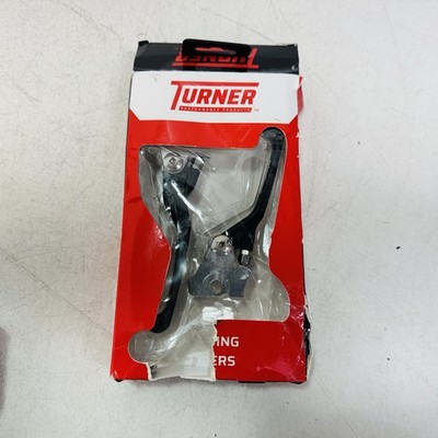 Turner Performance Products Billet Folding Clutch & Brake Lever Combo BLACK