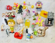 Toy Figure Lot Mixed Brands Animals Cartoons Keychains Mini Figures 40+
