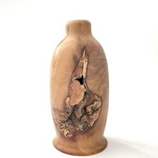 Handcrafted Madrone Burl Wood Bud Vase Signed  Dated - 5  Hand Turned