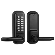 Outdoor Keyless Lock with Adjustable Deadlatch 2-3/8'' and 2-3/4'',Mechanical...