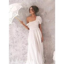 NWT $795 Loveshackfancy Ivory Ryan Scalloped Embroidered Ball Gown Dress Sz 12