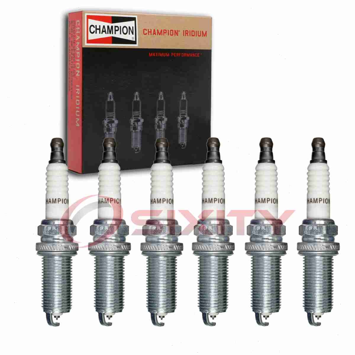 6 pc Champion Iridium 9006 Spark Plugs for SK20HR11 REC10WYPB4 LFR5AIX11 wi