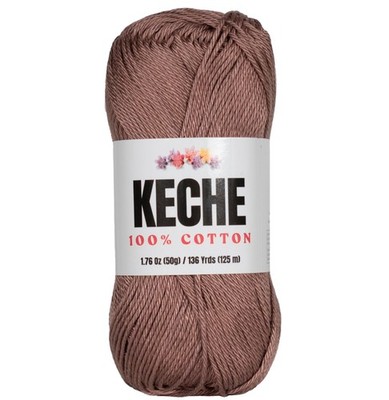 Cotton Yarn - 100% for Crocheting and 1 SKEIN, 5322 - CAMEL
