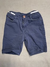 Hadas Miniloves Kids Boy's Shorts Blue Size 8 Elastic Waist Belted Loops Button
