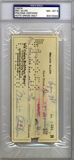 Mel Allen Autographed Signed 3x6 Check New York Yankees Near Mint 8 PSA/DNA