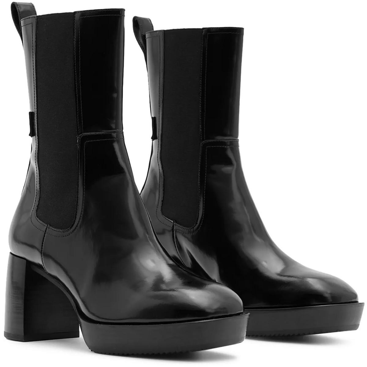 Женские ботильоны All Saints Lottie черного цвета на блочном каблуке 6 среднего размера BM BHFO 0486 31490₽