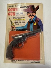 Vintage Die Cast Cowboy Cap Toy Hong Kong MOC Carded No.5003 Toy