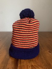 Vintage Wigwam Mills Ski Beanie Pom Hat USA Made 60s 70s Creslan Acrylic Winter