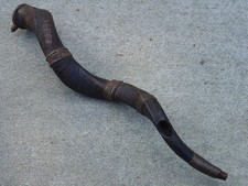 Antique Vintage Jewish Shofar Horn  Judaica 17 3/8" Animal Horn