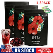 1-3X PiPi Tea Organic Hibiscus Tea Bags, Natu...