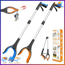 Greifzange 80 cm 2er-Pack Ergonomisch 360&deg; Drehkopf f&uuml;r Seniorenhilfe
