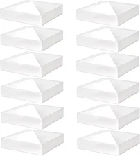 12 Pack 5" x 5" Vinyl Fence Post Caps, Pyramid PVC Deck Post Caps, Decking Caps