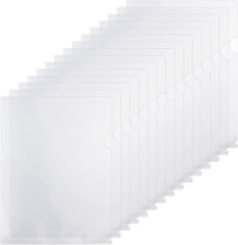 15 Packs Clear Document Folders for 8.5"X11" and A4 Sheets, L-Type Plastic Folde