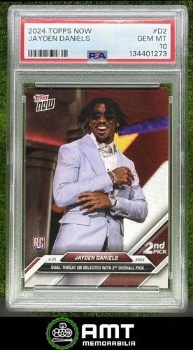 Jayden Daniels RC PSA 10 2024 Topps NOW Washington Commanders #D-2 1273