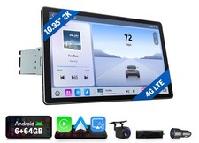 CarPlay Octa Core 1 DIN Android 13 autoradio 2K 10,95" QLED stereo GPS 6+64 DAB