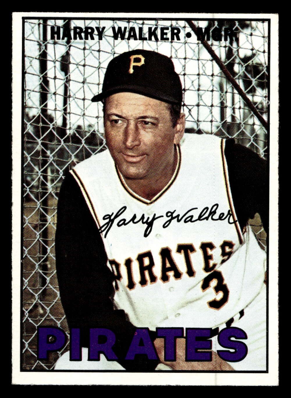 1967 Topps #448 Harry Walker MG/DP Near Mint Pirates MG/DP