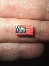 Dollhouse Miniature Vintage Vicks Cherry Cough Drops Box