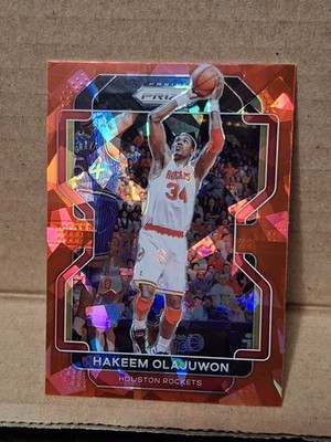 2021 HAKEEM AKEEM OLAJUWON PANINI PRIZM RED ICE NBA CARD #265 THE DREAM ROCKETS 