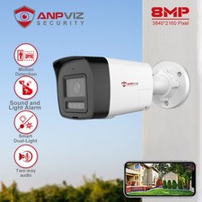 Anpviz 8MP PoE IP Camera Outdoor, Two-Way Voice,Color Night Vision,120dB WDR