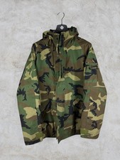 US Army Woodland Cold Weather Parka ECWCS Military Jacket Vintage Army Size L