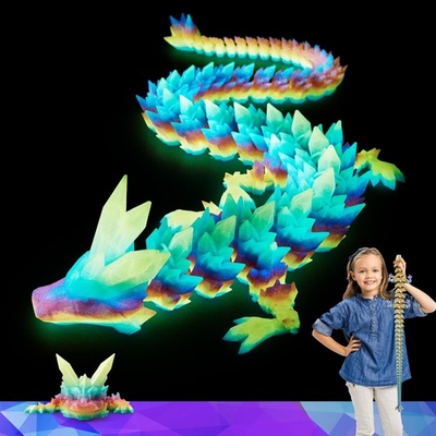 #ad HyBaiS 24 inch Large 3D Printed Dragon Glow in The Dark3D Dragons Figurine T... $31.57