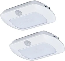   LED Rechargeable Puck Light - 2-Pack, White, Motion Sensing,