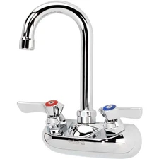Krowne Silver Series 4" Center Wall Mount Faucet 3-1/2" Gooseneck Spout 10-400L