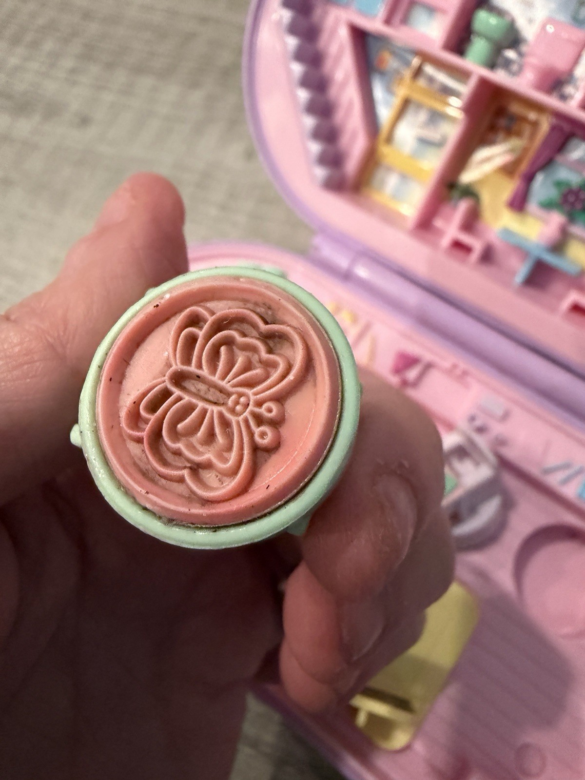 Vintage  1992 Purple Polly's Stampin' School by Bluebird Toys 90’s Polly pocket