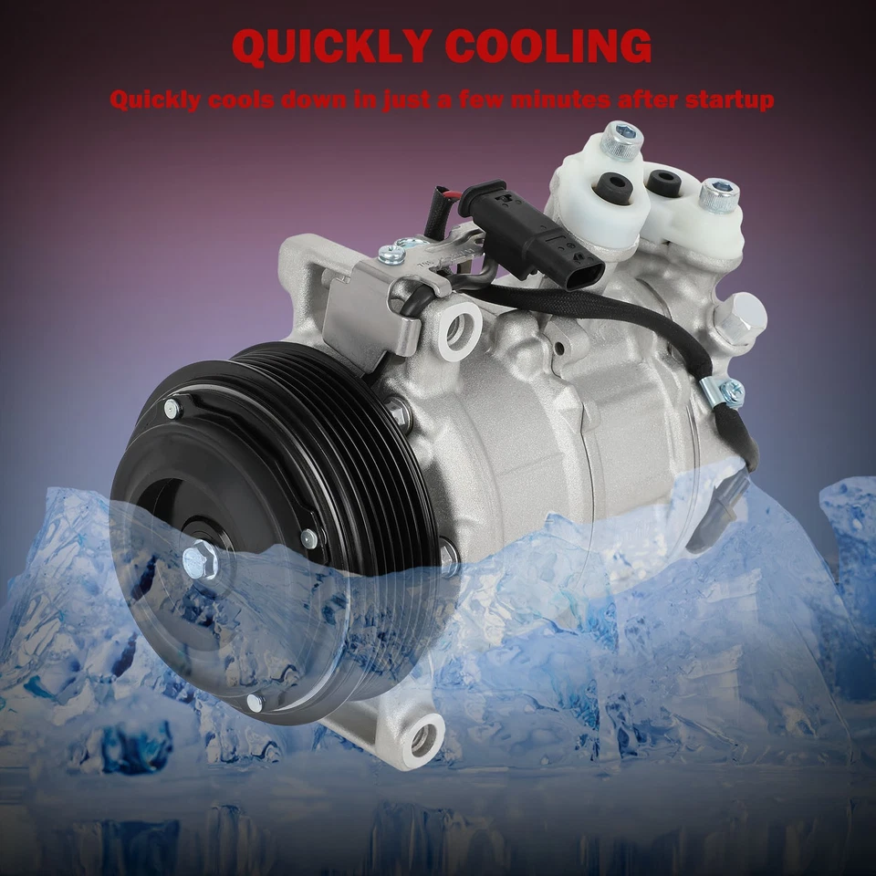 Compresor de aire acondicionado con embrague 2,0 L para Mercedes-Benz C300 2015-2020 GLC300 2016-2020 Foto 4 de 4