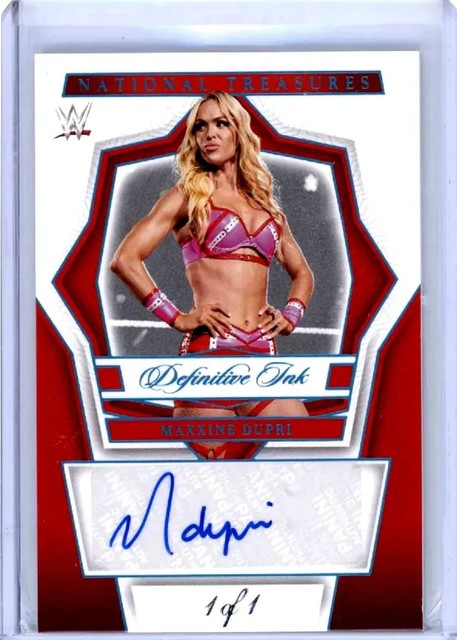 2024 Panini National Treasures WWE Maxxine Dupri Definitive Ink Auto 1/1
