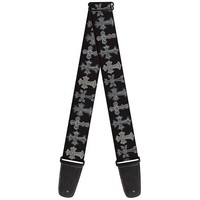 Guitar Strap - Elegant Crosses Black/Grays (Us Import) Acc Neu