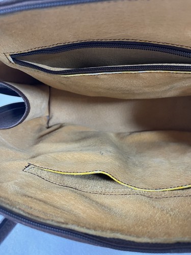 Vintage Jil Sander schokobraun Leder Kuppel Top Henkel Tasche Schultertasche - Bild 12 von 20