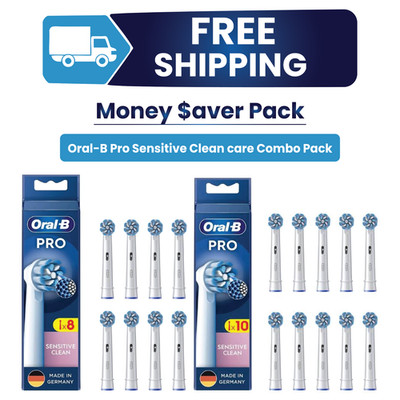 Oral-B Sensitive Clean + Brush Tip Replacement Heads Mixed Sensitive Set - 18ct