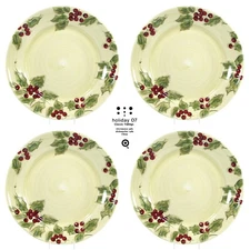 Target CLASSIC TIDINGS - HOLIDAY '07 12" Dinner Plate Set 4 Deep Holly Berry