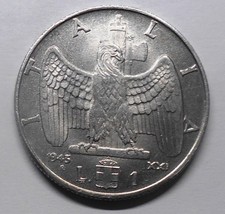 1 Lira 1943 FDC sig./periz.ta