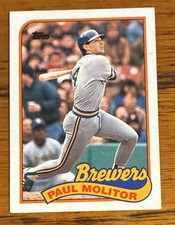 Topps 1989 Paul Molitor #110 Milwaukee Brewers Hall of Fame Baseball Card