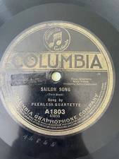 Columbia A1803 - 78rpm Record - David Reed (Sailor Song / The Rube Quartette)