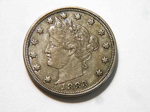 1883 AU/XF+ *Without Cents* Liberty V Nickel, Nice Better Grade Vintage Coin