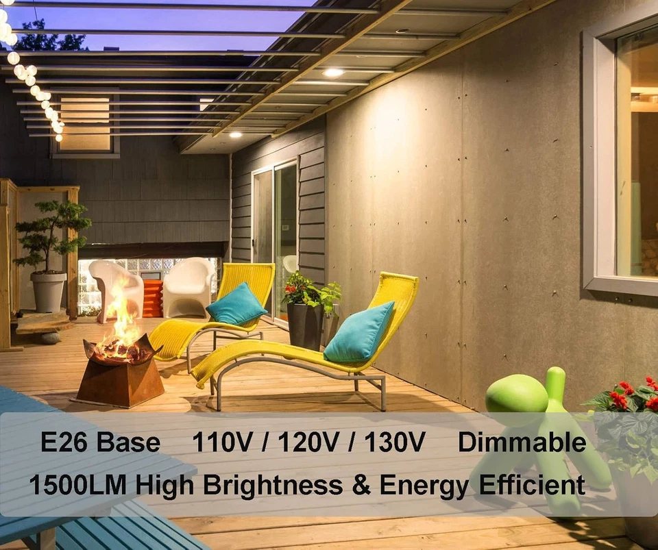 6 Pack PAR30 Long Neck Flood Light 39W 39 Watt with E26 Base 2800K Dimmable - Image 3 of 4