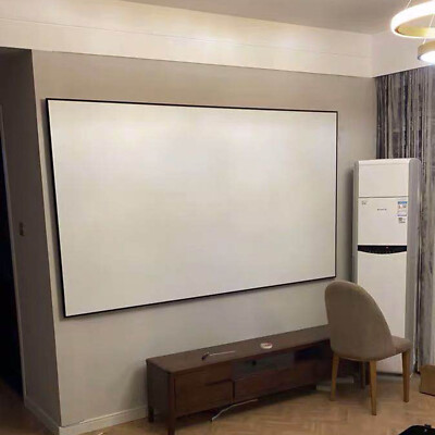 135 Inch Fixed Aluminum Frame Projector Screen Home Theatre HD TV Projection US
