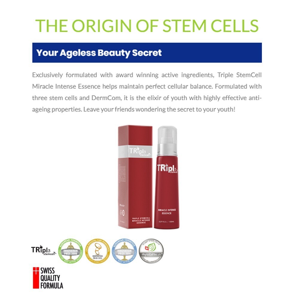 2x Phytoscience Triple Stem Cell Miracle Intense Essence 100ml