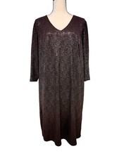 Lane Bryant Sz.18/20 Party Dress Ombre Foil Shimmer Metallic Glitz Glam Sparkle