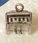 Vintage Sterling Upright Piano Charm with Opening Lid to Show Paper Keyboard! — photo 2